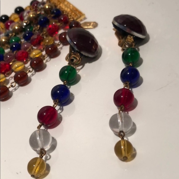 VINTAGE JEWEL BEADED BRACELET - Picture 4 of 7